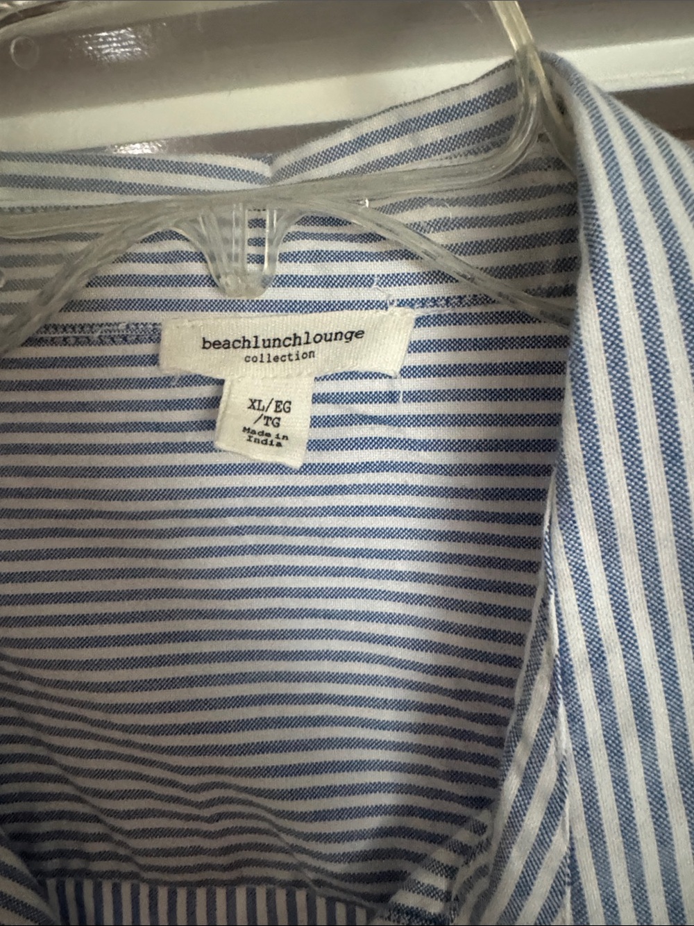 beachlunchlounge Blue & White Striped Button-Down Shirt - Picture 2 of 6